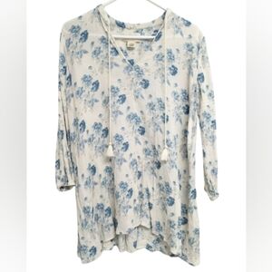 Denim & Supply women's floral tunic with tassels size XS